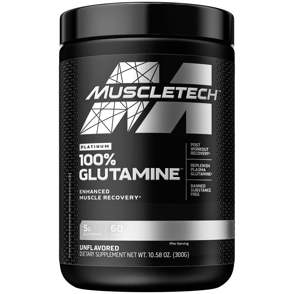 Muscletech Poudre de protéines de lactosérum et poudre de glutamine pour le renforcement, la résistance et la récupération des muscles