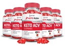 (5 Pack) Keto Rush Keto ACV Gummies Advanced Formula 1000MG Keto Rush Keto Gummies Apple cider Vinegar Boost Formulé avec la poudre de jus de betterave de grenade B12 Vegan Non OGM 300 Gummys