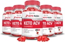 (5 Pack) Keto Rush Keto ACV Gummies Advanced Formula 1000MG Keto Rush Keto Gummies Apple cider Vinegar Boost Formulé avec la poudre de jus de betterave de grenade B12 Vegan Non OGM 300 Gummys