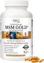 NWC Naturals MSM Gold – Supplément enzymatique systémique avec curcuma, lycopène de tomate et biopérine pour l'absorption des nutriments – Soutien des articulations et des muscles – 150 capsules végétariennes antioxydantes-rich