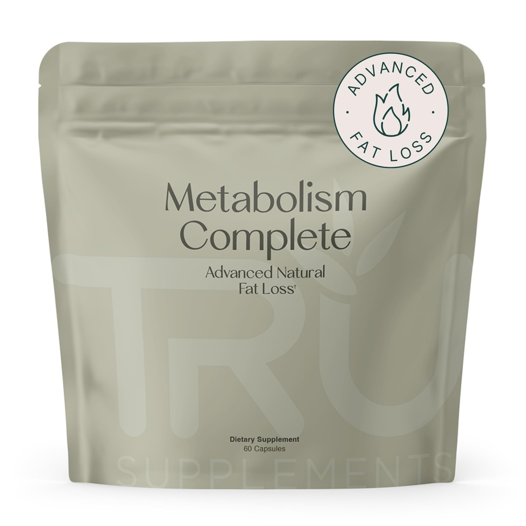 Suppléments TRU Métabolisme, Fat Loss Advanced, Combat Cravings, Boost Mood, Pas de jitters ou de crash, 30 services