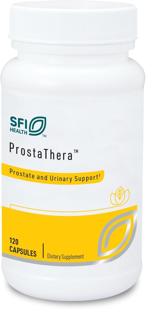 Klaire Labs SFI Health Prostathera - Supplément prostate pour hommes avec Saw Palmetto, Pollen, Nettle, Pygeum & Minerals - Suppléments sans gluten pour soutenir la santé prostate et urinaire (60 comprimés)