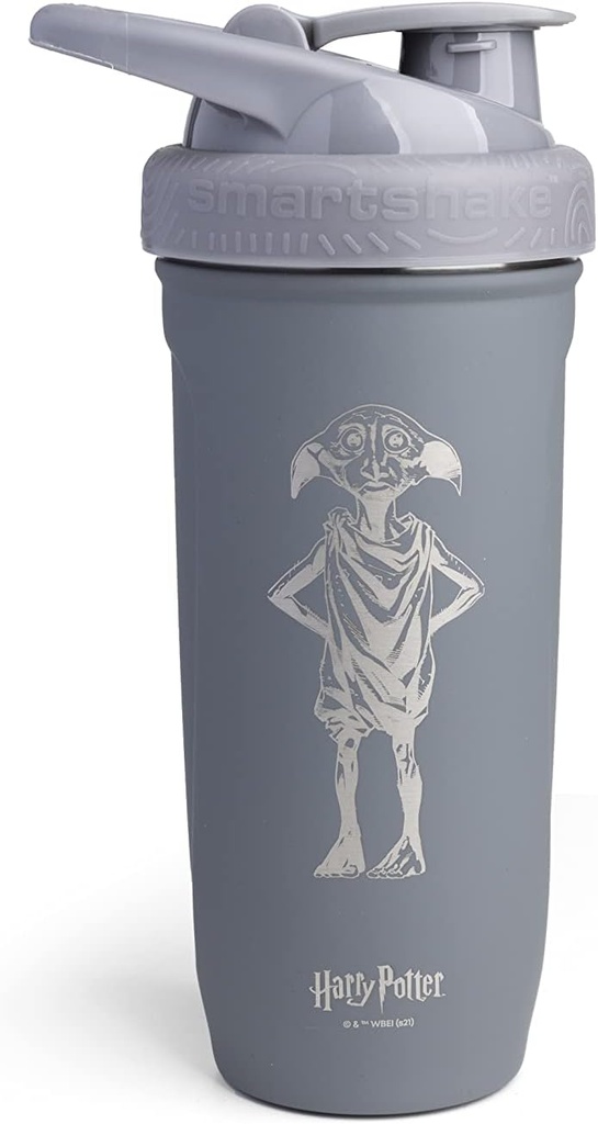 Smartshake Reforce Stainless Steel Harry Potter Dobby Shaker Bottle (900 ML /30oz) | Light Weight Resistance Sports Shaker Bottle with a Soft Lid | Leakproof, BPA Free & DEHP Free