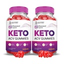 Laboratoires Justifiés (2 résultats d'emballage Ripped Keto ACV Gummies Advanced Formula 1000MG Ripped Results Formulé avec Pomegranate Beet Juice Powder B12 Vegan Non OGM 120 Gummys