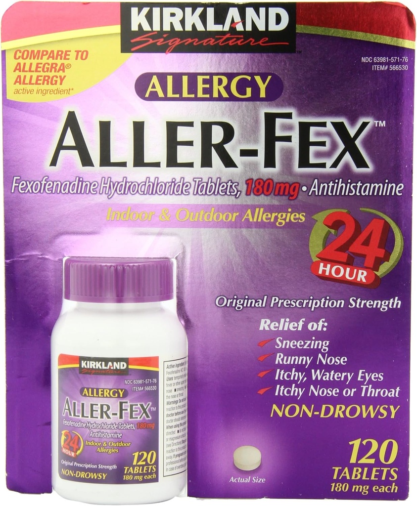 Kirkland Signature Aller-Fex 180mg 120 onglets