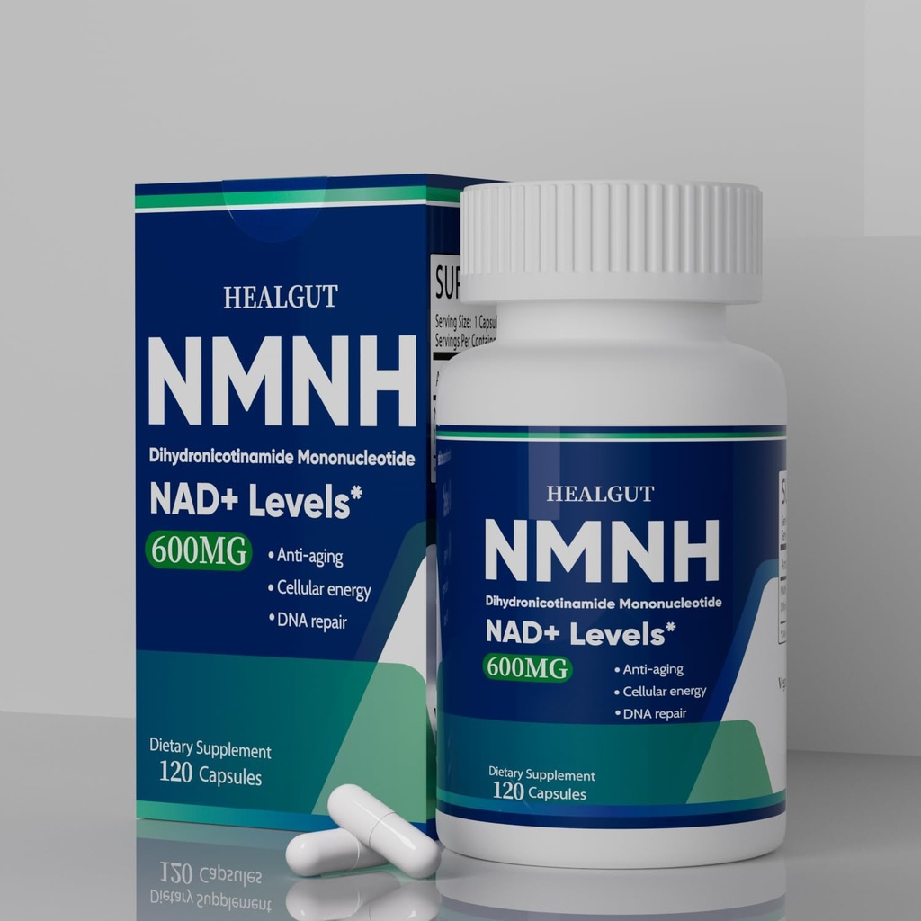 Capsules NMNH : 120 Nombre, 600 mg Supplément NMNH pour NAD+ Optimisation