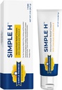 Promesse simple – Crème hémorroïde simple H – Formule d'absorption rapide douce avec 28 ingrédients de potentiel et système de livraison amélioré – sans parabène, favorise le confort et le soulagement, 2 oz