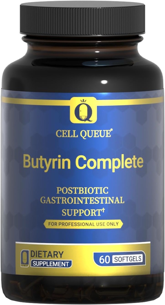 Supplément de butyrate - 3-en-1 Acides butyriques (tributyrine) Postbiotiques pour Gut Health & Leaky Gut Support, Colon Health, Bloating, Constipation, Modulation Flore intestinale, 60 Softgels
