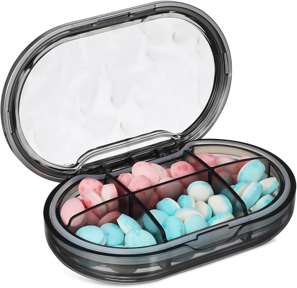 Portable Medicine Case Compact Pill Organizer with Multiple Compartiments for Travel Lightweight Design Protection scellée Apparence de l'eau élégante pour l'utilisation quotidienne et le stockage de bijoux
