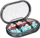 Portable Medicine Case Compact Pill Organizer with Multiple Compartiments for Travel Lightweight Design Protection scellée Apparence de l'eau élégante pour l'utilisation quotidienne et le stockage de bijoux