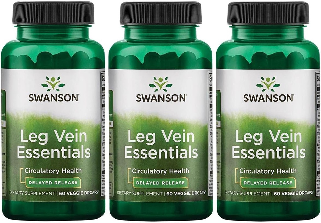 Swanson Leg Vein Essentials - Libération différée - 60 gélules (3 boîtes)