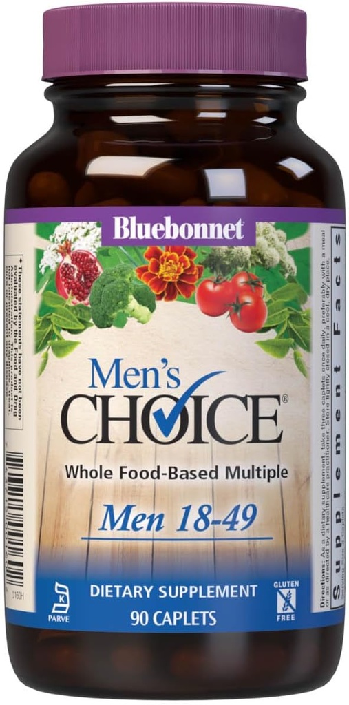 Bluebonnet Nutrition Choix des hommes Multiple alimentaire complet pour les hommes 18-49, 90 Compte