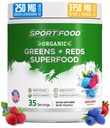 Verts et rouges organiques Superfood Poudre de fruits mixtes 25+ Super Fruits et légumes, betteraves, prébiotiques
