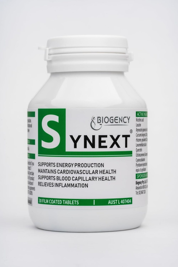 Synext NAD+ Supplément 30 Tabs prend en charge l'énergie fabriquée en Australie