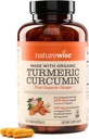 NatureWise Curcumin Turmeric 2250mg - 95% Curcuminoïdes & BioPerine Extrait de poivre noir pour l'absorption avancée - Soutien quotidien de la santé articulaire et immunitaire - Vegan, non-OGM, 180 Compte[60 jours]