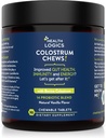 Logiques de santé Colostrum Supplément Chews-Colostrum 25% IgG pour Gut Health, Immune Support, Croissance des cheveux, Vanilla Flavor, 90 portions, Bovin entier Colostrum Superfood