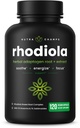 Rhodiola Rosea Supplément 600mg.120 Capsules végétaliennes Extrait de Rhodiola Rosea pour l'énergie, le soulagement du stress, l'humeur et le focus.