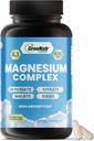 Supplément complexe de magnésium GreeNatr - Suppléments de magnésium avec glycine, citrate, malate et oxyde - Comprimés de magnésium pour la digestion, le sommeil, la santé cardiaque et l'énergie - Vitamines de magnésium 120 Compte
