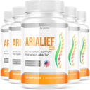 (5 Pack) Aralief Pro Capsules pour Sciatica, Arialeaf Nutritional Support for Nerve Health, Arialeaf Prime Palm Sciatica, Aria Leaf Primepalm Aria LIEF Vitamine, 5 mois