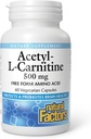 Facteurs naturels Acétyl L-Carnitine 500 milligrammes, 60 capsules végétariennes