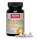 Formules Jarrow Méthyl B-12 1000 MCG et Méthyl Folate 400 MCG, force supplémentaire, métabolisme de l'énergie cellulaire et formule de santé cardiovasculaire(1) avec P-5-P, 100 comprimés à croquer, jusqu'à 100 jours