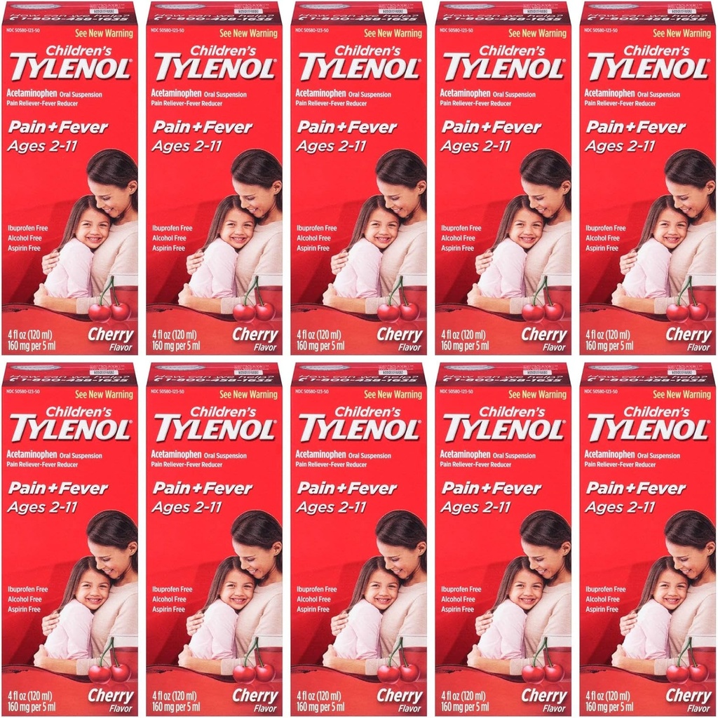 Tylenol Chld Cherry Liq Taille 4z Tylenol Blast de cerise pour enfants Suspension orale
