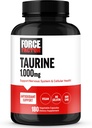 FACTEUR DE FORCE Supplément Taurine, Taurine 500mg Capsules Supplément antioxydant pour soutenir le système nerveux et la santé cellulaire, végétalien, sans gélatine, non-OGM, 180 capsules végétales