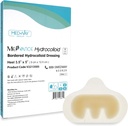 MedVance Hydrocolloïde – Dressage adhésif hydrocolloïde bordé, Talon/Elbow, 3,5"x5", Boîte de 5 pansements