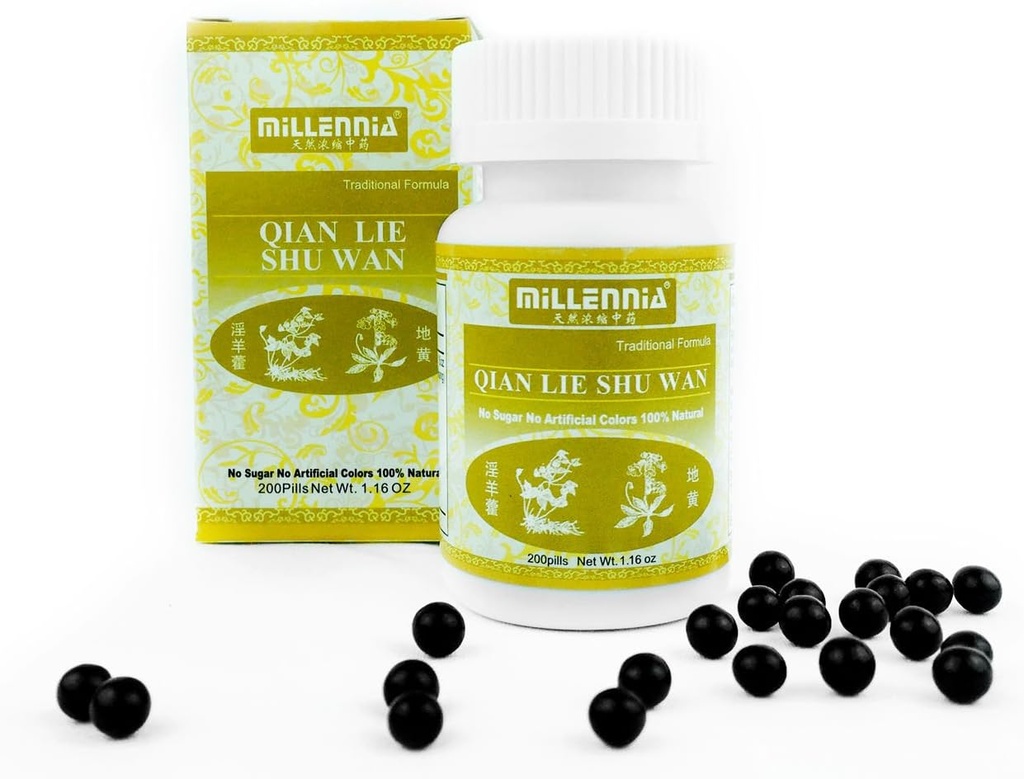 MILLENNIA Supplément à base de plantes Pilules de prostate - Qian Lie Shu Wan - 12 bouteilles (200 pilules/bouteille)