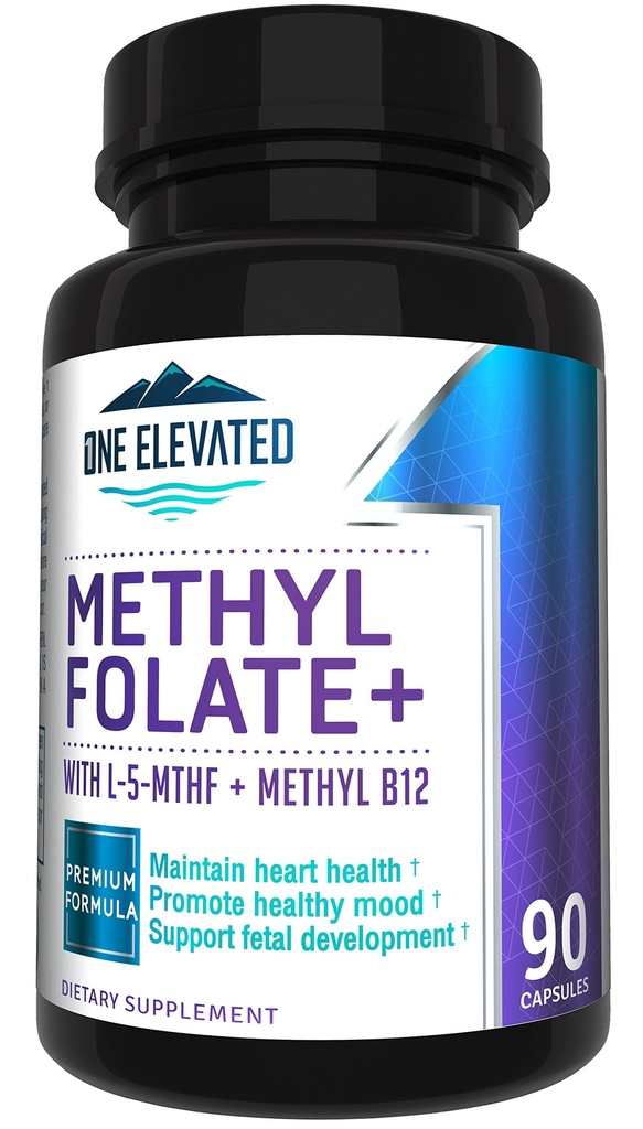 Double force et la plus bioactive Méthyl Folate! Formule unique avec la méthylcobalamine de qualité pharmaceutique la plus élevée (B12), Niacine, B1, B2 B6. Fonctionne de façon synergique pour les résultats maxi 3 mois