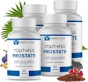 Prostate jeune - Saw Palmetto pour les hommes, stimule l'énergie avec Panax Ginseng, Antioxydant Protection, Vitamine E & Lycopène, favorise la vitalité et le bien-être - Supplément de la prostate (Pack de 4)