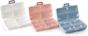 Portable Pill Case，Travel Pill Organizer，Daily Pill Organizer，7 Compartments， Pill Box for Purse Pocket to Hold Vitamins,Cod Liver Oil,Supplements and Medication-(White+Blue+Pink)