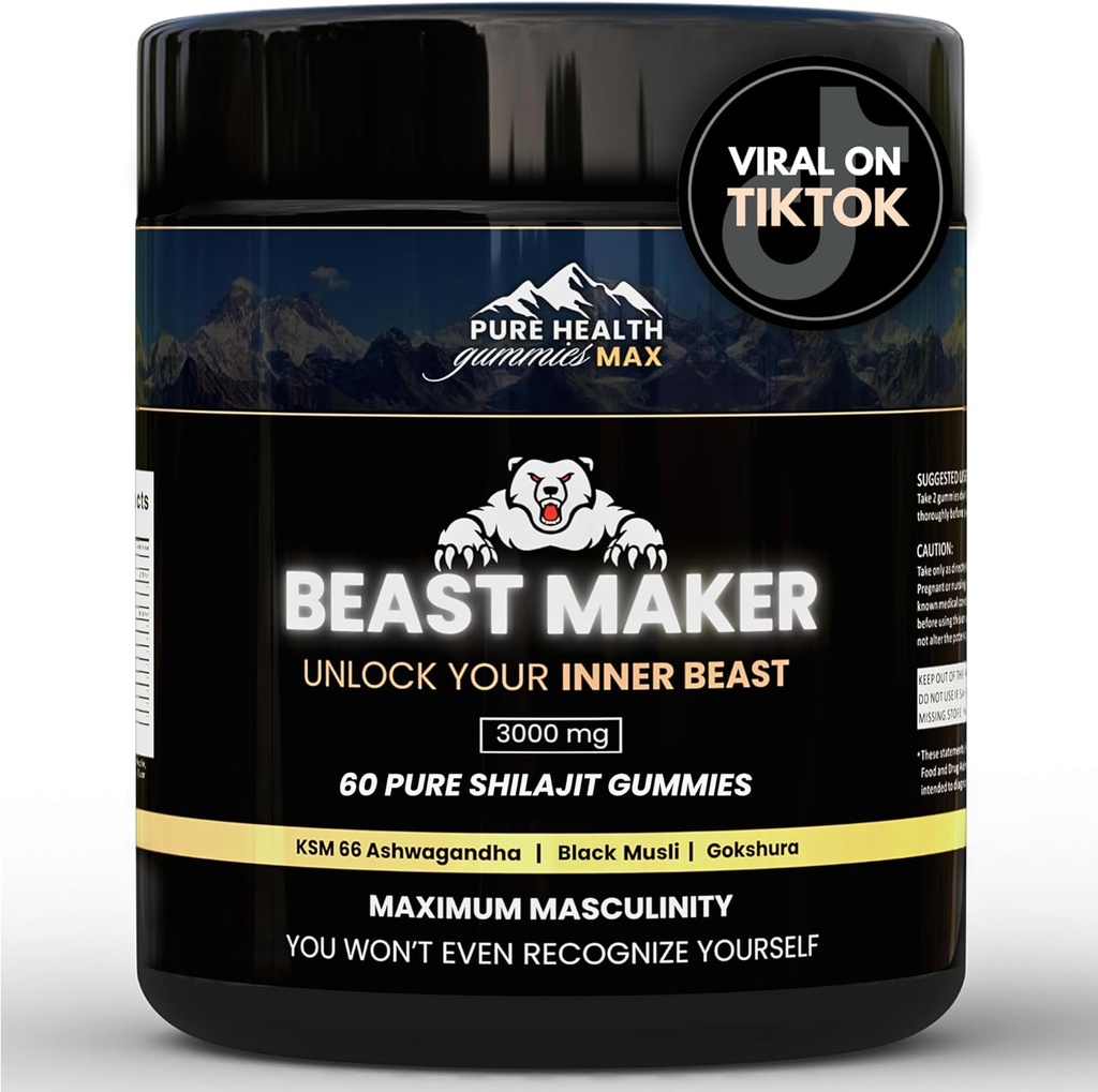 Beast Maker - Pure Shilajit Gummies pour les hommes