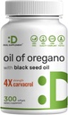 DEAL SUPPLEMENT Oil of Oregano Softgels with Black Seed Oil 300 Count – 30:1 Extract, Active Carvacrol & Thymoquinone – Antioxidant Immune Health Support – Plant Based, Non-GMO