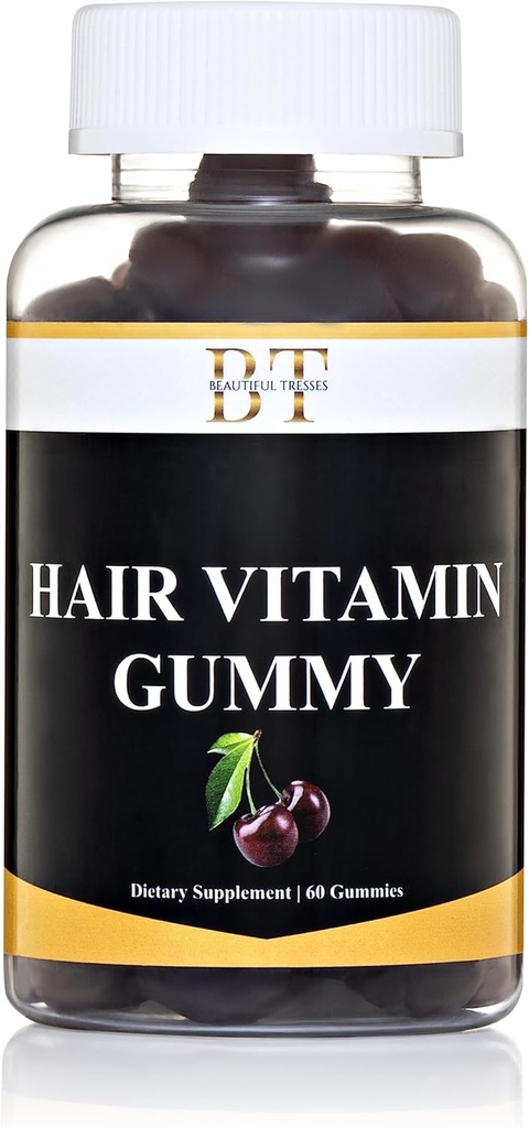 Vitamine capillaire Gommy Santé Cheveux, peau et ongles, Gommies véganes et végétales, BIOTIN CHEFABLE, 60 Gommies