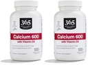 365 par le marché des aliments entiers Calcium avec comprimés de vitamine D3, 120 Nombre (paquet de 2)