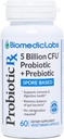 Probiotic Rx: 5 Billion CFU – Probiotic + Prebiotic - Spore-Based – 60-Day Supply - SBO - Supports Immune & Gut Health - Soil-Based Organisms - No Refrigeration Required