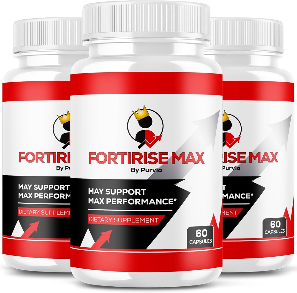(3 Pack) Fortirise Max - Fortirise Max Pills Formule de force maximale, Fortirise Maxx Soutien général en matière de bien-être Vitamine Supplément Review, Fortirise Capsules, Fortirise Ultra Advanced (180 Capsules)