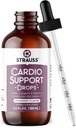 Strauss Naturals Cardio – Supplément de santé cardiaque à base de plantes naturelles – Aide à maintenir un système cardiovasculaire sain pour les hommes et les femmes – Vegan & non-OGM – Saveur de spearmint – flacon de 100 ml