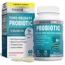 Balance ONE Probiotique pour les femmes et les hommes – Comprimés à libération prolongée pour 15x Survivabilité – Formule 12-Strain avec L. Plantarum & L. Acidophilus – Gut & Digestive Health Support – 60 comprimés