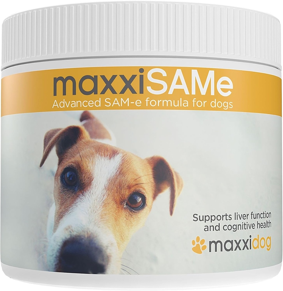 maxxipaws maxxiSAMe Advanced SAM-e Powder Supplement - Support foie, cognitif et joint pour chiens, 5.3oz
