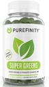 PUREFINITY Daily Super Greens Gummies avec Spiruline, Épinards, Brocoli, Racine de betterave, Acai, et autres légumes, supplément de légumes tout-en-un – Non-OGM, sans gluten, végétalien, 60 comte