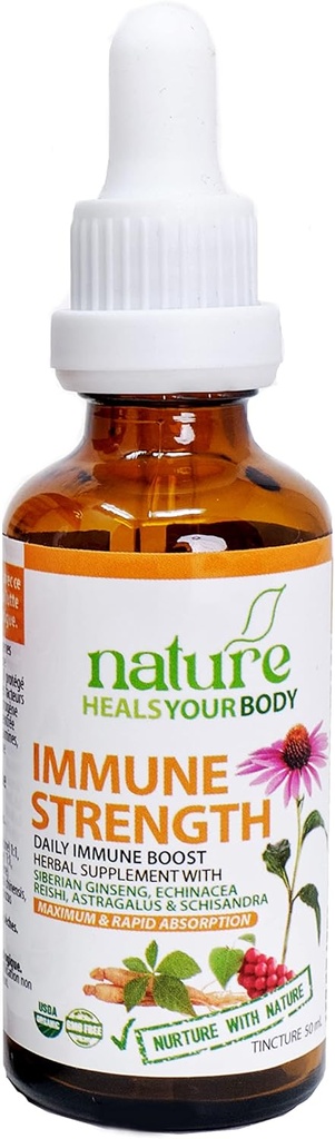 Immune Résistance Teinture à base de plantes – Booster d'immunité quotidienne naturelle - Ginseng Sibérien Echinacea