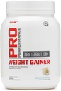 GNC Pro Performance gaineur de poids en poudre de protéines, 50g de protéines, haute calorie, 700 calories, soutient la récupération de la masse et des muscles, MCT, BCAA, 3e partie testée, crème glacée Vanilla, 6 portions, 2,5 lbs