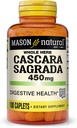 MASON NATURAL Cascara Sagrada 450 mg, supplément à base de plantes pour le soutien normal de la fonction digestive, 100 capsules