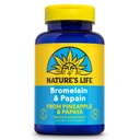 Nature's Life Bromelain & Papain-Enzymes protéolytiques pour le soutien digestif et le confort de l'ananas & Papaya-250mg Ea-100 Capsules végétariennes