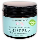Irene Organics Bio Baby Vapor Chest Rub Clean Vapo Rub fabriqué avec des ingrédients non toxiques comme les huiles essentielles d'Eucalyptus, sans danger pour tous les âges, les nouveau-nés et les nourrissons, les enfants malades essentiels