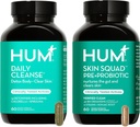 HUM Full Skin Detox and Cleanse -Proboitics for Problem Skin and Acne Breakouts witrh Organic Algae, Detoxifying Herbs, Skin Squad and Daily Cleanse