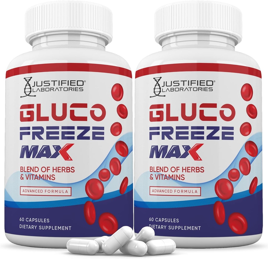 (2 Pack) Glucofreez Max Formule avancée 1295MG 120 Capsules