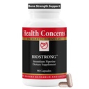 Préoccupations de santé BioStrong – Supplément de soutien aux os et à la densité – Extrait de poivre noir de strontium et de biopérine pour la mobilité conjointe – Mélange chinois à base de plantes pour hommes et femmes – 90 capsules